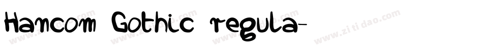 Hancom Gothic regula字体转换